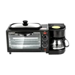 2024 new arrivals multifunctional household cookware sets fry pan coffee machine toaster microwave for 3 in 1 breakfast maker