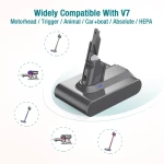 21.6v 4000mAh Power Tool Replacement Rechargeable Lithium ion Battery Pack For Dyson V7 Handheld Vacuum Cleaner