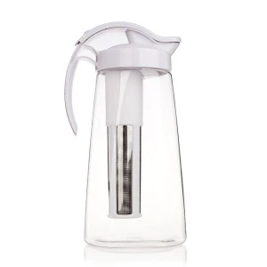 2.2L Household Water Pot Plastic Tea Filter Pitcher with Stainless Steel Tea Strainer