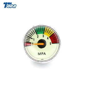 22mm 25mm M8*1 chrome-plated mini air pressure gauge for pcp hand pump
