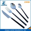 2300B Gourmet Settings stainless steel round black handle flatware set