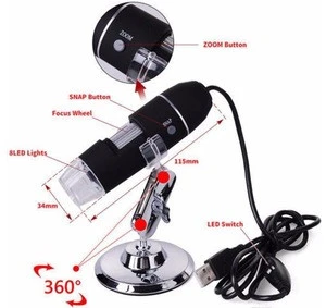 25-1000X Electronic magnifier Lab Research Biological Student USB digital microscope with stander
