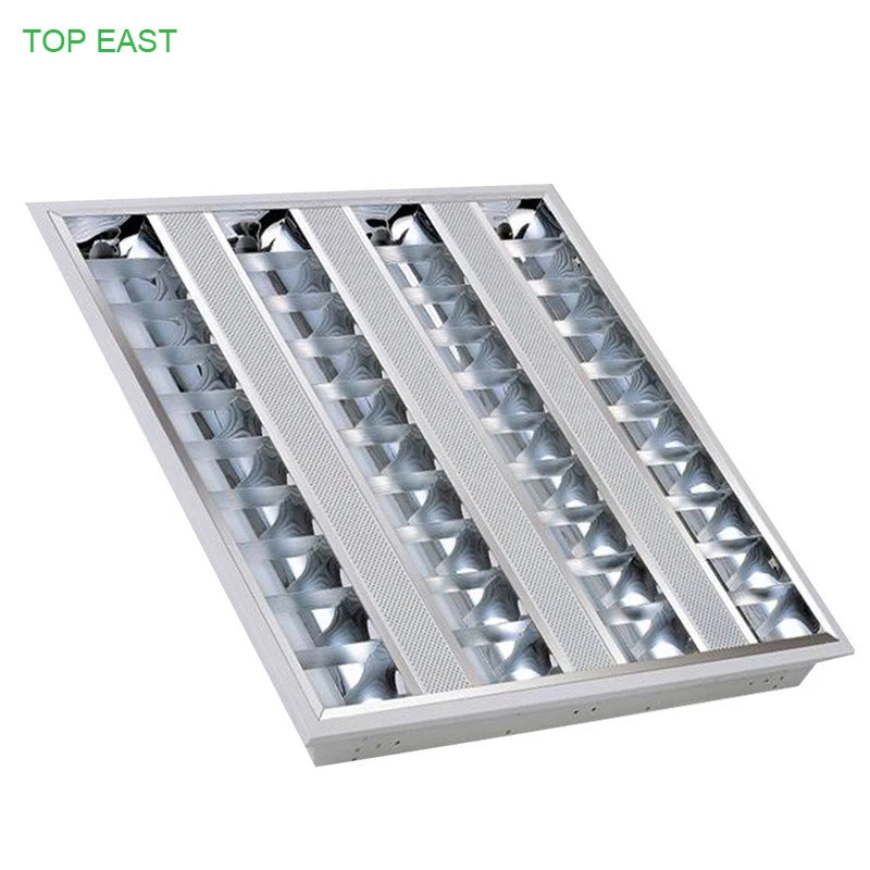 2x2 600x600 T5 Grille Louver fitting light for recessed T5 fluorescent lamp with 0.3mm thickness steel