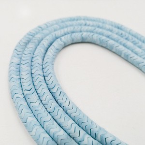 2x6mm corrugated gear macarone matte blue anion oxide stone beads loose beads accessories