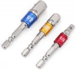 3-Piece 1/4" 3/8" 1/2" Socket Extension  Power Drill Sockets Adapter Sets