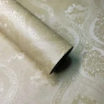 3D PVC Damascus Vinyl Self-adhesive Wallpaper Damascus Wall Covering Peel&Sticker Wall Paper for Hotel Decoration
