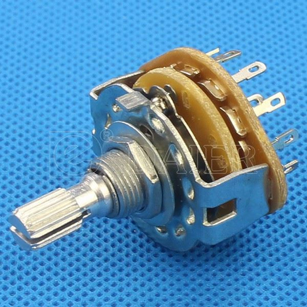 Buy 3p4t 20mm Shaft 0.3a 250vac 3 Way Rotary Switch from Wenzhou ...