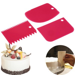 3Pcs Cake Scraper Pastry Butter Dough Cookie Edges Scraper Cake Smoothers DIY Cutter Baking Tools Decorating Accessories