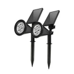 4 LEDS Outdoor IP65 Solar Lawn Light Solar Spot Light RGB/Warm/White/Red/Blue/Green Light Decorative Garden Lights
