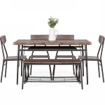 4 Seater Dining Room Furniture Outdoor Wooden Dining Table Set