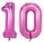 Import 40inch Big 10 Number Balloons Blue Large Foil Mylar Number 10 Balloons for 10 Birthday Party Anniversary Decorations from China