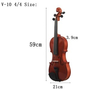 4/4 Violin Wood Maple For Beginners to Practice Natural Light Color Acoustic Instrument Hot