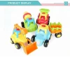 4pcs baby pull back engineering truck friction toy vehicle set
