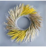 55CM Artificial Autumn Fall Wreath Harvest Thanksgiving Door Wreath for Front Door Decoration with barley
