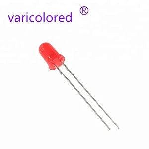 5mm red led diode diffused lens long leg super bright led diode