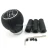 Import 6 Speed Black Leather Universal Aluminum Manual Car Gear Shift Knob Shifter Lever from China