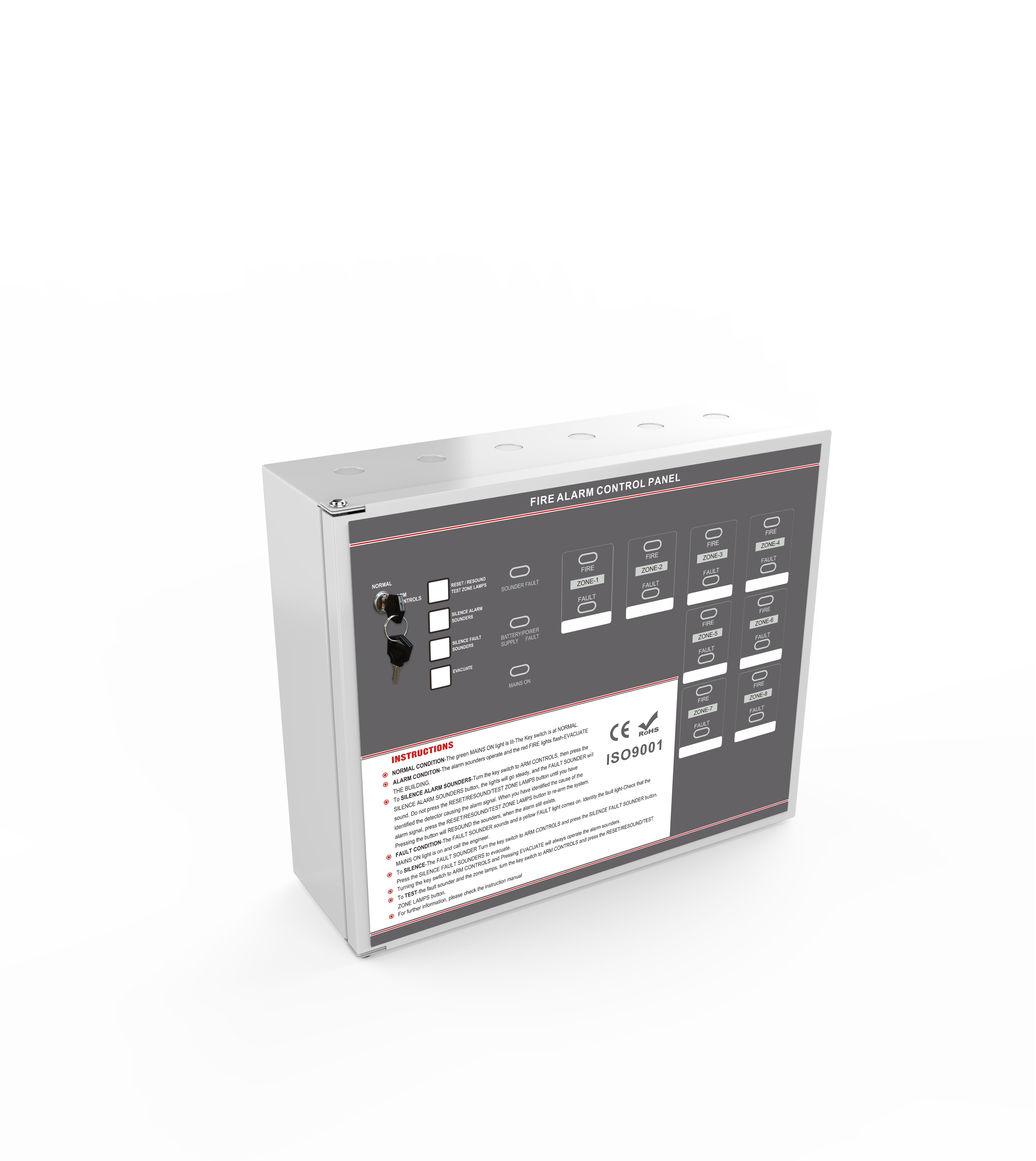 6 zone conventional fire alarm control panel for fire alarm system