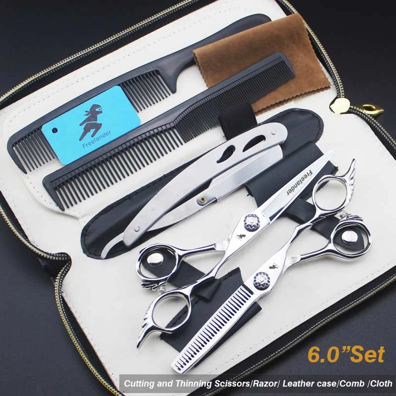6.0 inch FMCD-01 Fashion Design Beauty Barber  Scissors  Hairdressing Scissors Set