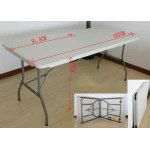 6ft plastic fold in half table HQ-Z183|fold in half table picnic banque table For Event Used|New Design folding table