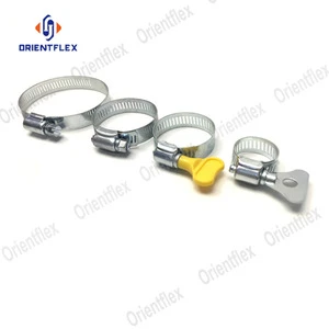 6mm 10mm 40mm 80mm 100mm low profile thumb screw hose clamp worm drive hose tightening clamp