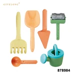 6PCS funny summer play set wheat straw beach toy