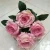 Import 7 Heads Realistic Artificial Fake Rose Flower Bouquet Bunch Wedding Rose Home Decoration from China