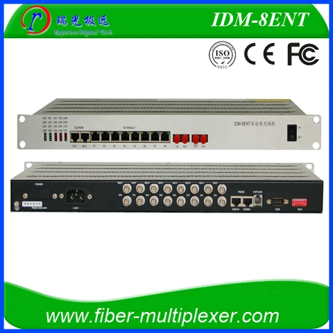 Buy 8 Lines Telephone 8 Fast Ethernet 8e1 Fiber Optic Utp Converter Pdh ...