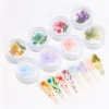 8 Types  Natural Real Mixed leafs Flowers Accessories Nail Art Supplies Dried Beautiful Flower Stickers