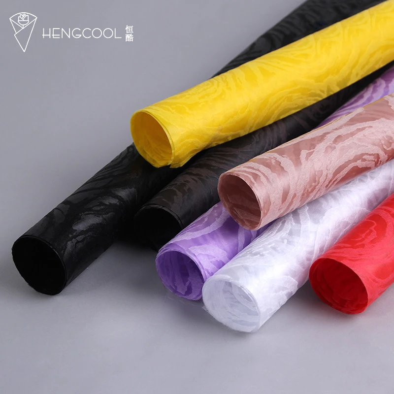 80 gram Embossed Polyester Nonwovens Fabric for Flower Wrapping Fabric Florist Bouquet Packing Materials