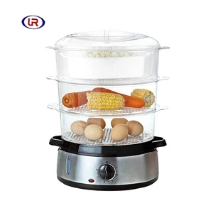 800W 3 tier food steamer with 60 min timer control