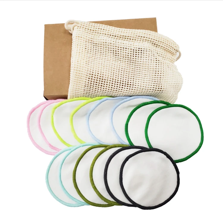 8cm Eco-friendly Organic Round Bamboo Cotton Pads Facial Makeup Remover Pads Cleansing Face Make up Remover Pads