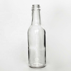8oz 250ml Flint Glass Round Hot Sauce Bottle With Shrink For Chilli Paste Soy Sauce Vinegar