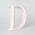 Import 9 Inch Pink Faux Leather Resin Alphabet Wall Decor Craft from China
