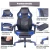 Import 9013 Modern Blue Leather Office Swivel Reclining Linkage Armrest Gaming Chair from USA
