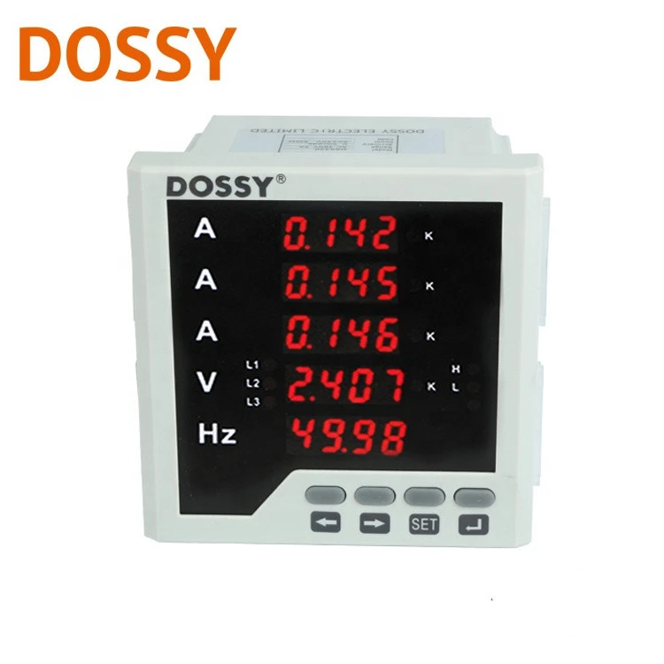 96x96mm three phase multifunction panel meter DS5210-M voltage ampere frequency