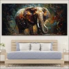 Abstract Animal Elephant Oil Painting Canvas Elephant Wall Art Pop Animal Oil Painting For Kid Room Decor