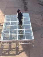 Adjustable Acrylic Wedding Stage / Acrylic Platform Stage / Swimming Pool Glass Stage