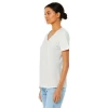 100% Airlume Combed and Ring Spun Cotton 32 Single 4.2 oz Vintage White Womens Relaxed Jersey Short Sleeve V-Neck T-Shirt