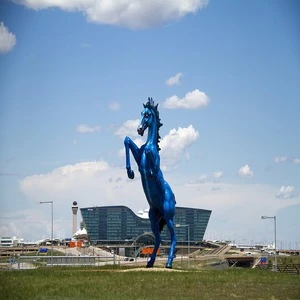  china outdoor modern fiberglass horse sculpture wholesale