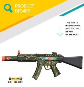  online shopping plastic toy camouflage electric gun with LED light and sound