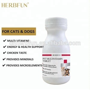 All Natural Daily Chewable  Pet Cat Dog Vitamin Tablets