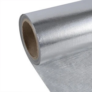 aluminum fiberglass fabric 0.12mm thickness heat resistant  insulation material