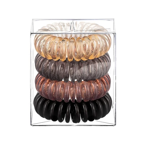 Amazon 2021 Circle Simple High Stretch Coil  Hair Cord Phone Line Hair Circle Womens Hair Accessories