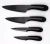Import Amazon Hot Sale 4 pieces black ceramic kitchen knife set with black full tang ceramic blades from China