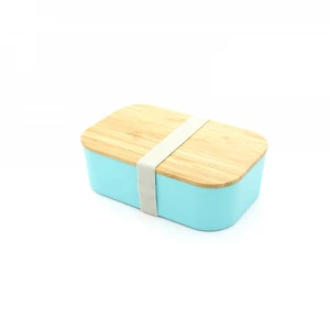 Amazon hot sales 100% Biodegradable PLA Bamboo Fiber lunch box with natural bamboo lid