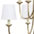 Import American concise style fine quality 8 arms brass metal chandelier with fabric lamp shade from China