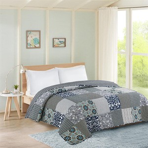 American style patchwork 100% cotton four seasons bed spreads quilted comforter