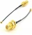 Angled SMA Jack PCB Mount to IPEX Connector with Black RF 1.13 Cable