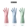 Anti-Slip kitchen household cleaning rubber hand-gloves nitrile touch garden silicone gloves for crafting