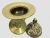 Import B143 Three Pieces Floral Brass Etched Arabic Brass Incense Burner from Egypt